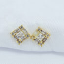 Brinco pedras baguetes quadrado