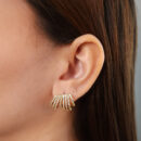 Brinco 8 fios cravejado em micro zircônia