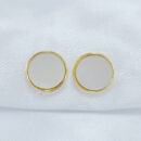 Brinco círculo furta-cor detalhe dourado