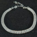 Pulseira riviera com pedras baguetes cristal